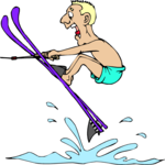 Water Skiing 23 Clip Art