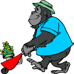 Gardener - Gorilla Clip Art