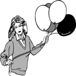 Woman with Balloons
