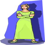 Woman in Dress 18 Clip Art