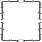 Barbed Wire Frame 1 Clip Art