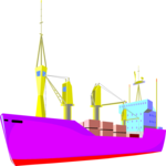 Cargo Ship 07 Clip Art