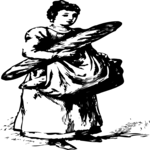 People, Woman Carrying Groceries Clip Art