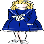 Girl in Dress 29 Clip Art