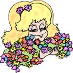 Girl with Flowers 11