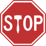 Gavel Stop Sign