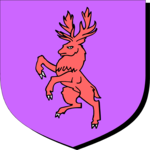 Stag - Rampant Clip Art