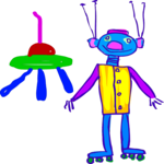 Alien & Space Ship Clip Art