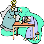 Joseph & Angel Clip Art