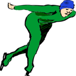 Speed Skating 1 Clip Art