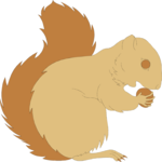 Squirrel with Acorn 2 Clip Art