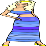 Woman in Skirt 3 Clip Art