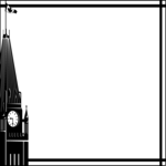 Clock Tower Frame Clip Art