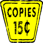 Copies 15¢ Sign
