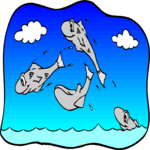 Fish Jumping 4 Clip Art