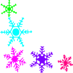 Snowflake Corner 4 Clip Art