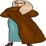 Woman in Fur Coat 2 Clip Art