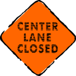 Center Lane Closed