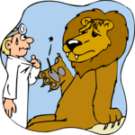 Lion - Splinter in Paw Clip Art