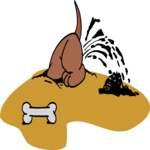 Dog Digging 1 Clip Art