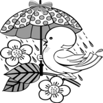 Bird with Umbrella
