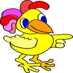 Chicken Pointing Clip Art