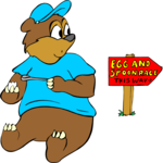 Spoon & Egg Race - Bear 1 Clip Art