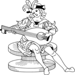 Historical Musician 01 Clip Art