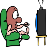 Watching Television Clip Art