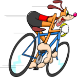 Cycling - Dog Clip Art