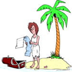 Woman on Deserted Island