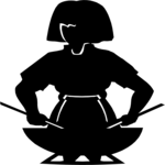 Woman Cooking 1 Clip Art