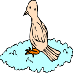 On Cloud - Bird Clip Art