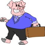 Business Pig Clip Art