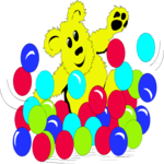 Teddy Bear & Balls 2 Clip Art