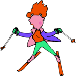 Skier 70 Clip Art