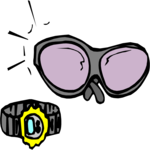 Sunglasses & Watch Clip Art