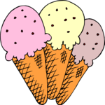 Ice Cream Cones 2 Clip Art