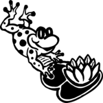 Frog Leaping 2 Clip Art