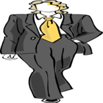 Woman in Suit 18 Clip Art