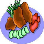 Meat & Garnish 2 Clip Art