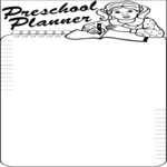 Preschool Planner Frame Clip Art