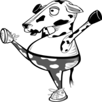 Aerobics - Cow 2 Clip Art