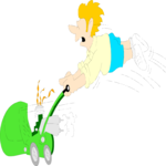 Man with Lawnmower 5