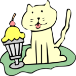 Cat & Ice Cream Sundae