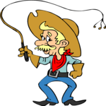 Cowboy with Lasso 4 Clip Art