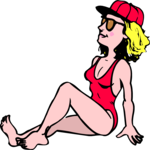 Sunbathing 10 Clip Art