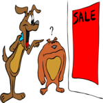 Dogs at Sale Clip Art