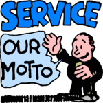 Service is Our Motto Clip Art