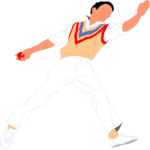 Cricket - Player 01 Clip Art